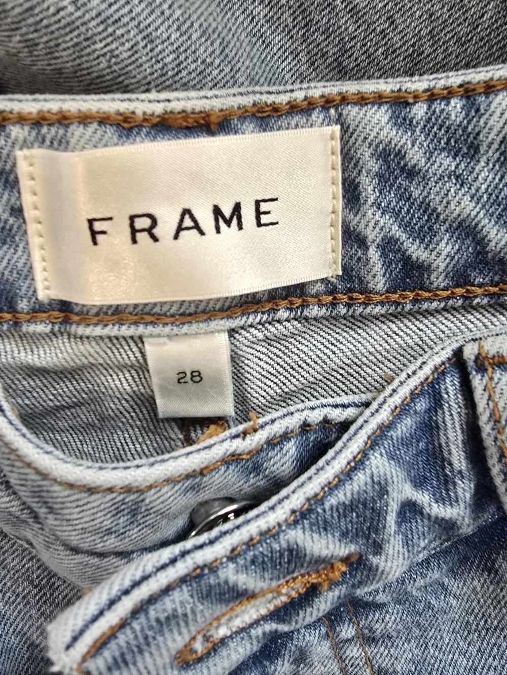 Frame Denim The Ruler High-Rise Slim-Leg Jeans in Mid Denim - Picture 8 of 11